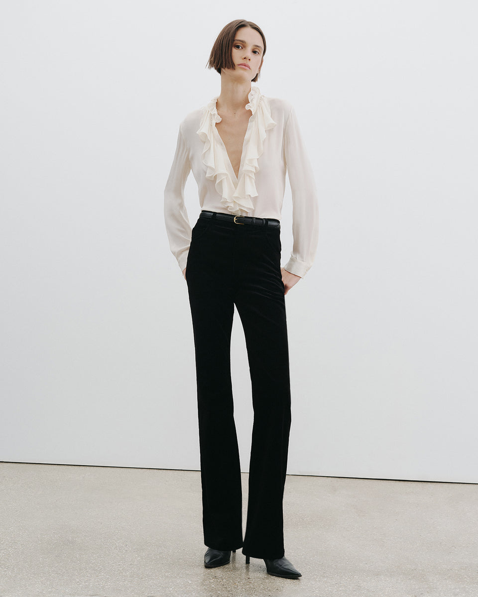 lily white blouse LILY SILK BLOUSE
