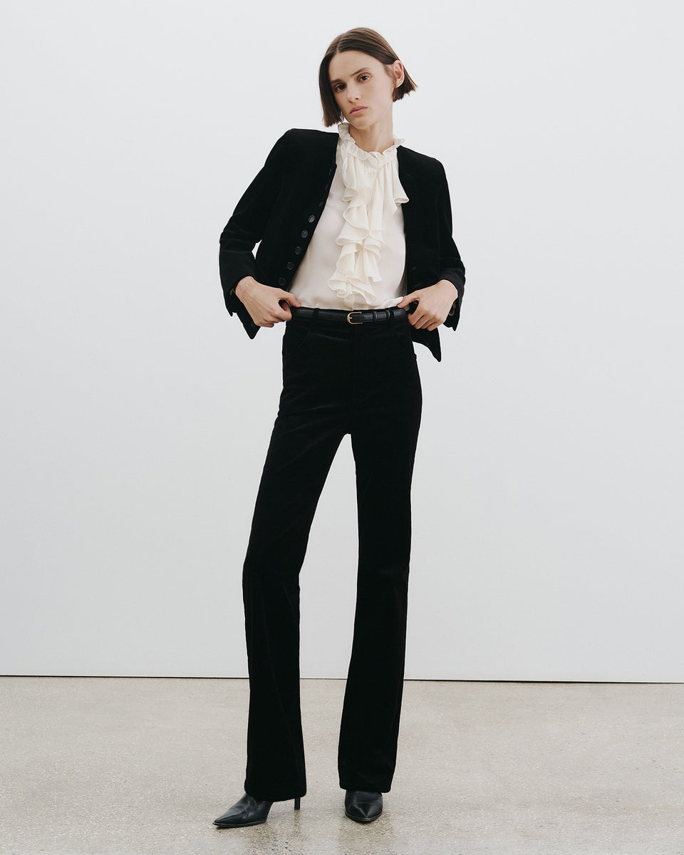 LILY SILK BLOUSE IN IVORY