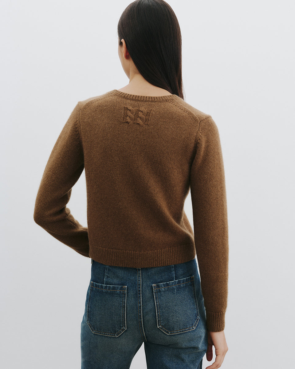 EVERSTYN SWEATER IN DARK CAMEL