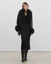 MARIHA WOOL SKIRT IN BLACK