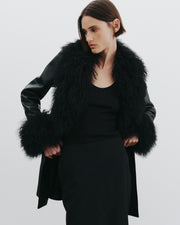 MARIHA WOOL SKIRT IN BLACK