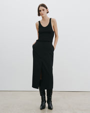 MARIHA WOOL SKIRT IN BLACK