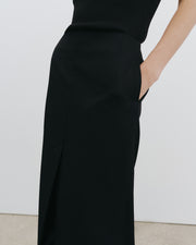 MARIHA WOOL SKIRT IN BLACK