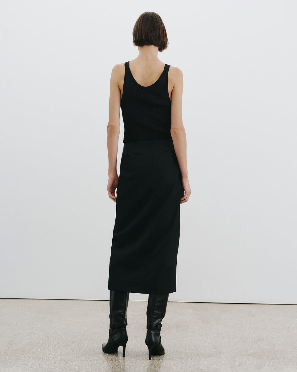 MARIHA WOOL SKIRT IN BLACK