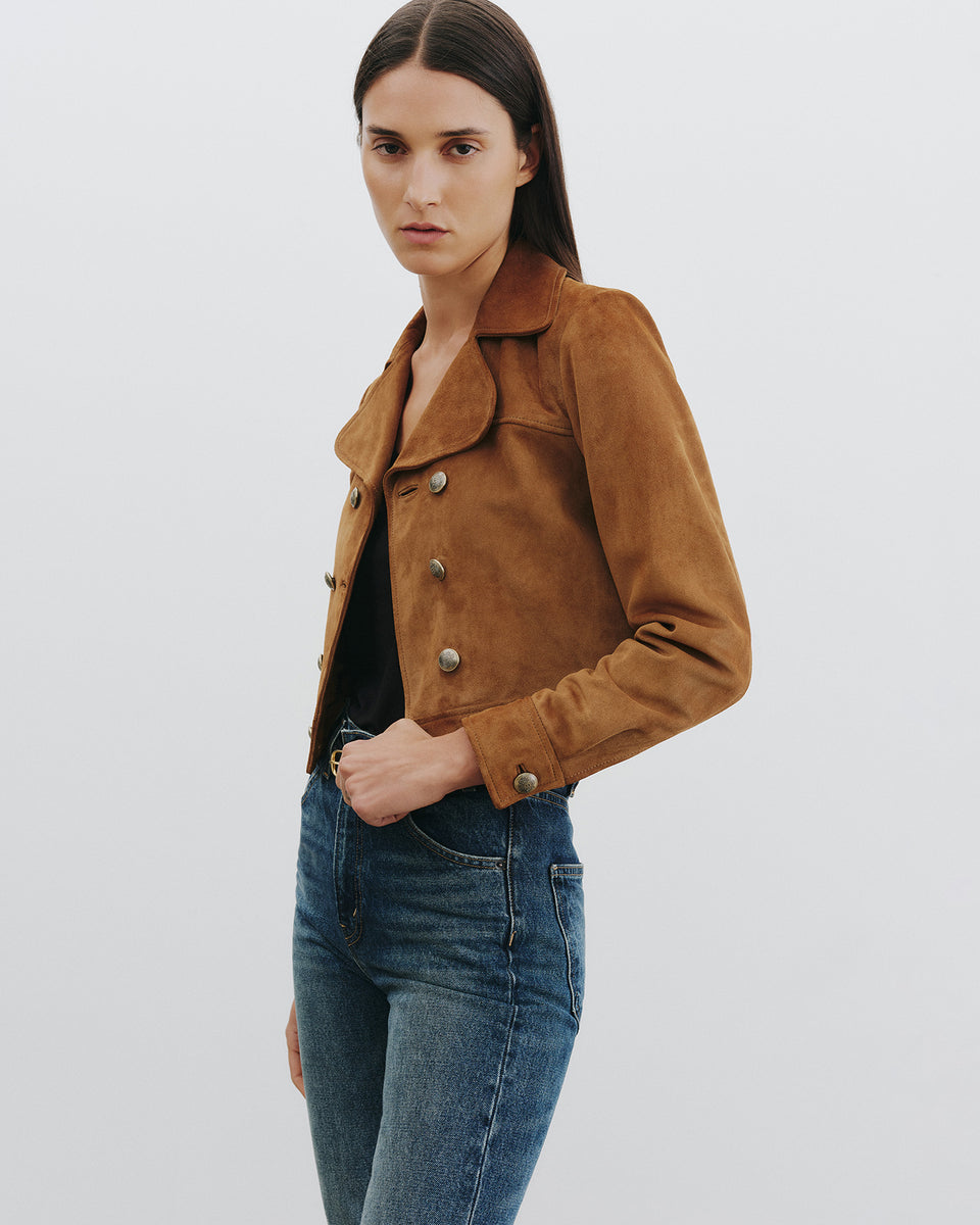 CASSIDY SUEDE JACKET IN MARTORA