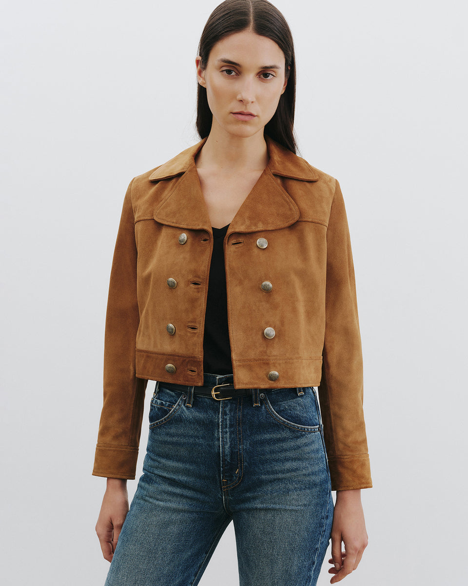 CASSIDY SUEDE JACKET IN MARTORA