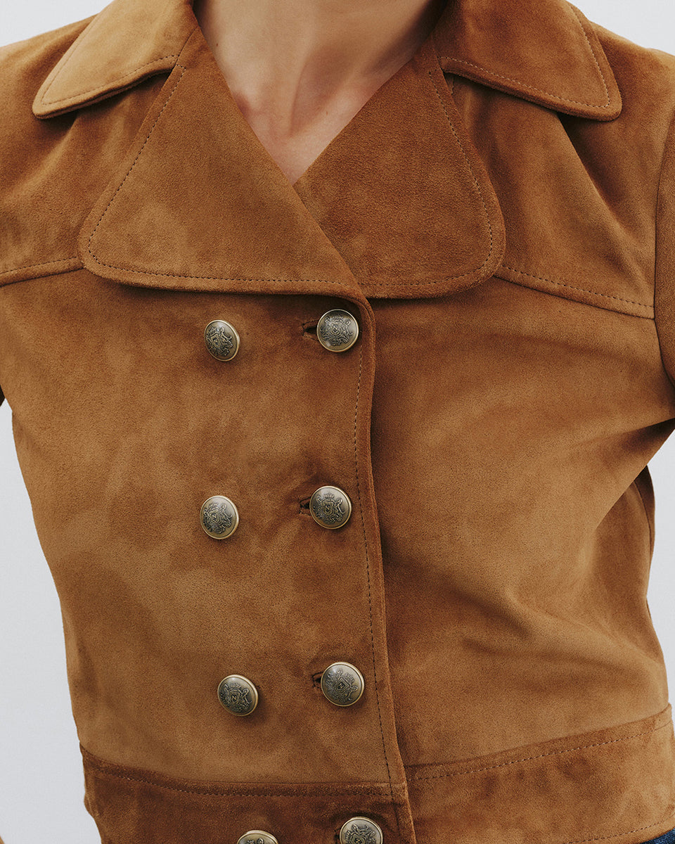 CASSIDY SUEDE JACKET IN MARTORA