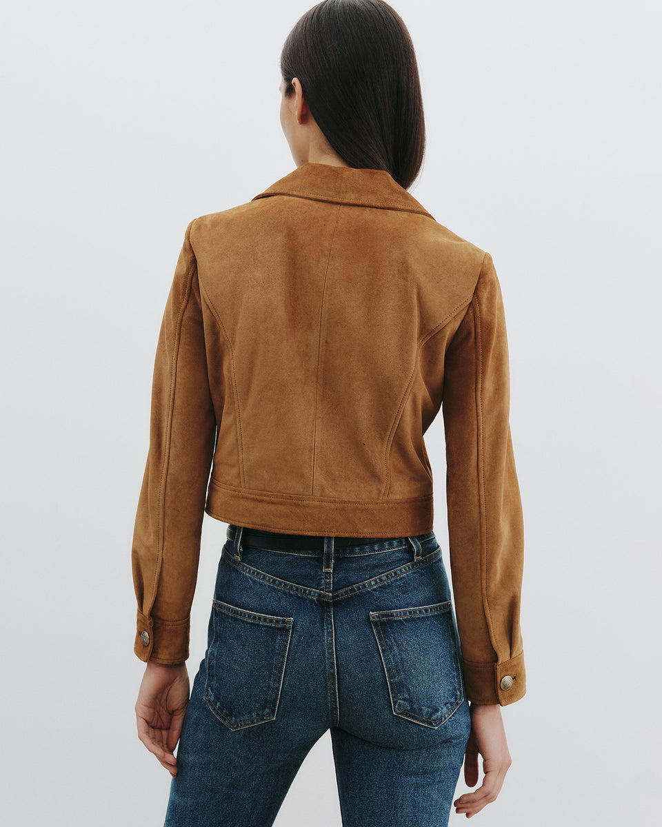 CASSIDY SUEDE JACKET IN MARTORA