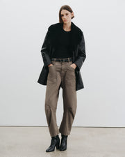 SHON COTTON PANT IN ARMY GREY