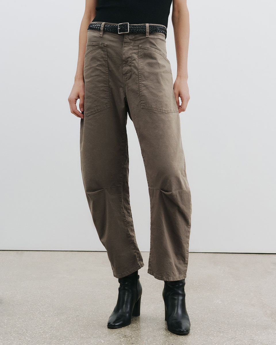 SHON COTTON PANT IN ARMY GREY