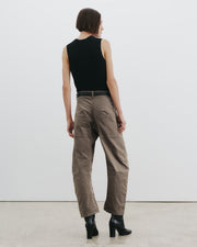 SHON COTTON PANT IN ARMY GREY