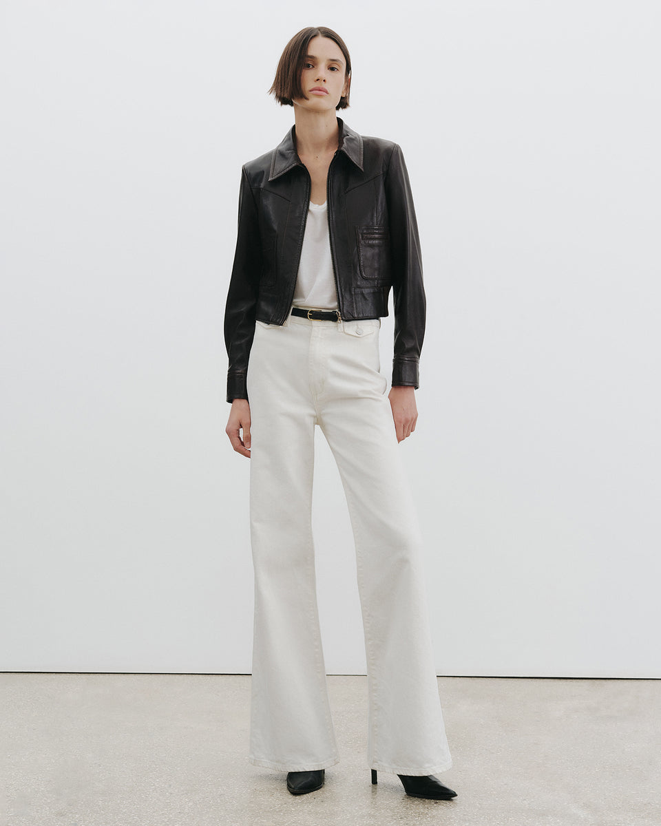 CHARLY LEATHER JACKET IN ESPRESSO