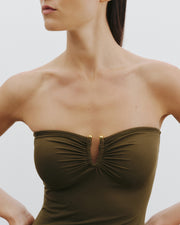 ONE PIECE BATHING SUIT IN OLIVE GREEN