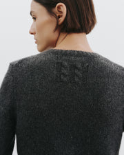 SASKIA CASHMERE CARDIGAN IN CHARCOAL