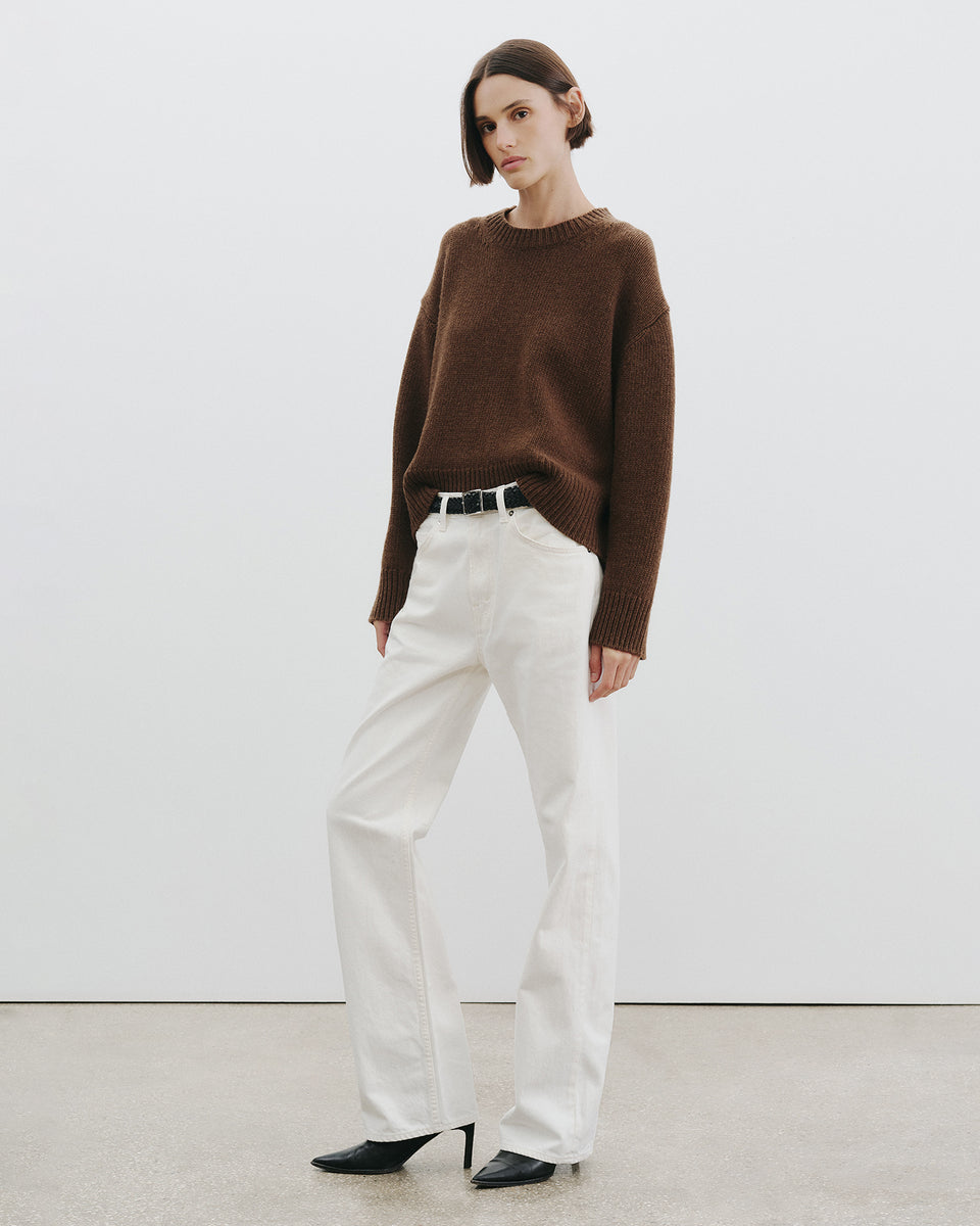 HAISLEY WOOL SWEATER IN COCOA