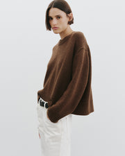 HAISLEY WOOL SWEATER IN COCOA