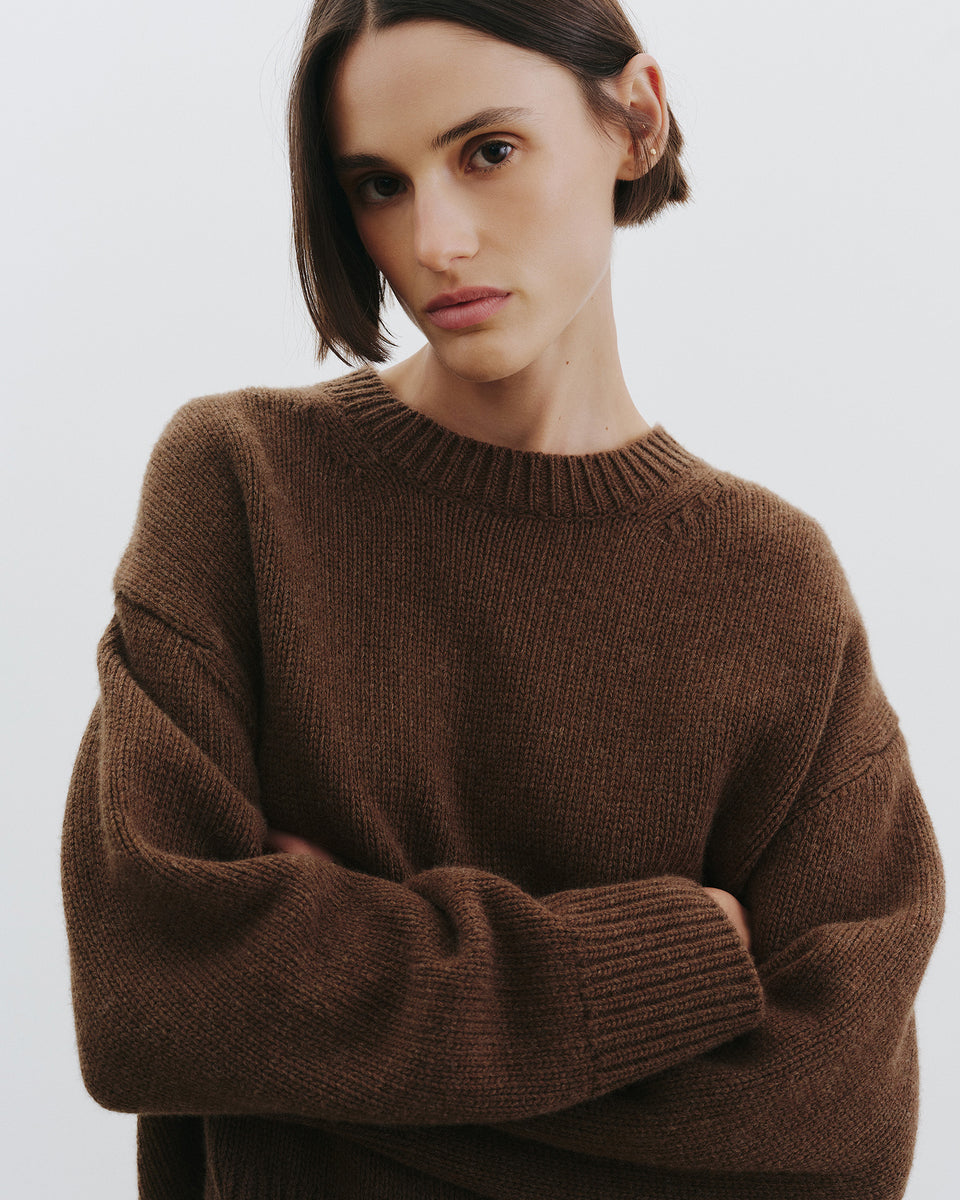 HAISLEY WOOL SWEATER IN COCOA