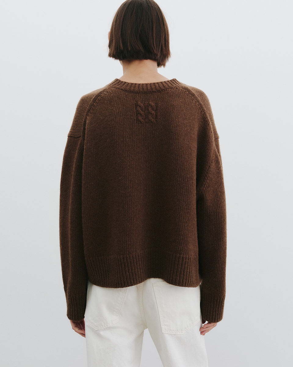 HAISLEY WOOL SWEATER IN COCOA
