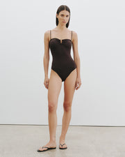 ONE PIECE BATHING SUIT IN ESPRESSO