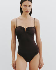 ONE PIECE BATHING SUIT IN ESPRESSO