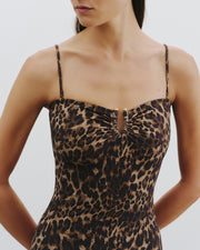 ONE PIECE BATHING SUIT IN VINTAGE LEOPARD PRINT