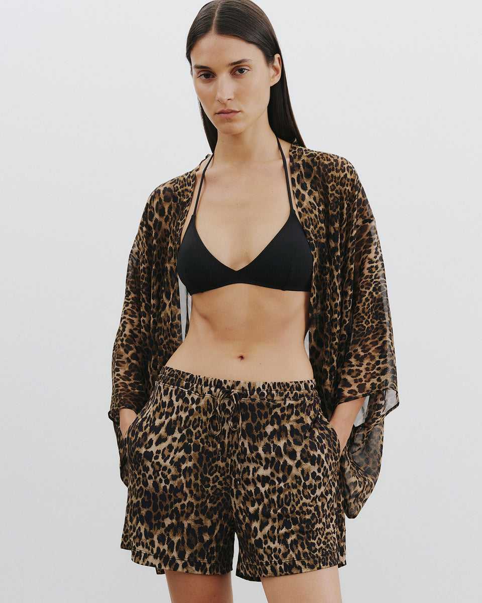FRANCES SHORT IN VINTAGE LEOPARD PRINT