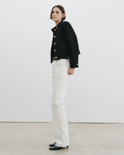 HADLEY CROPPED WOOL JACKET IN BLACK