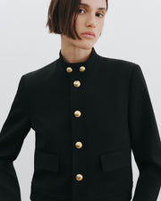 HADLEY CROPPED WOOL JACKET IN BLACK