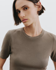 ELIN TEE IN ARMY GREY