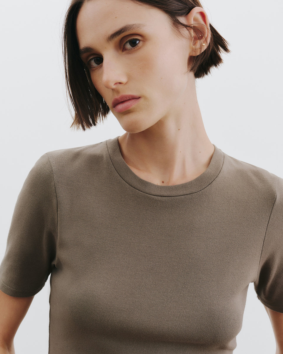 ELIN TEE IN ARMY GREY