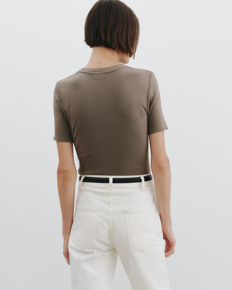 ELIN TEE IN ARMY GREY