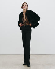 CECILY SILK SHIRT IN LUREX LEOPARD