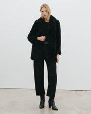 JOSIE SHEARLING COAT IN BLACK