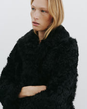 JOSIE SHEARLING COAT IN BLACK