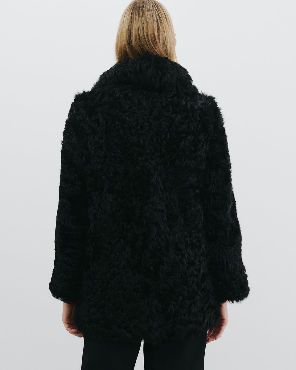 JOSIE SHEARLING COAT IN BLACK