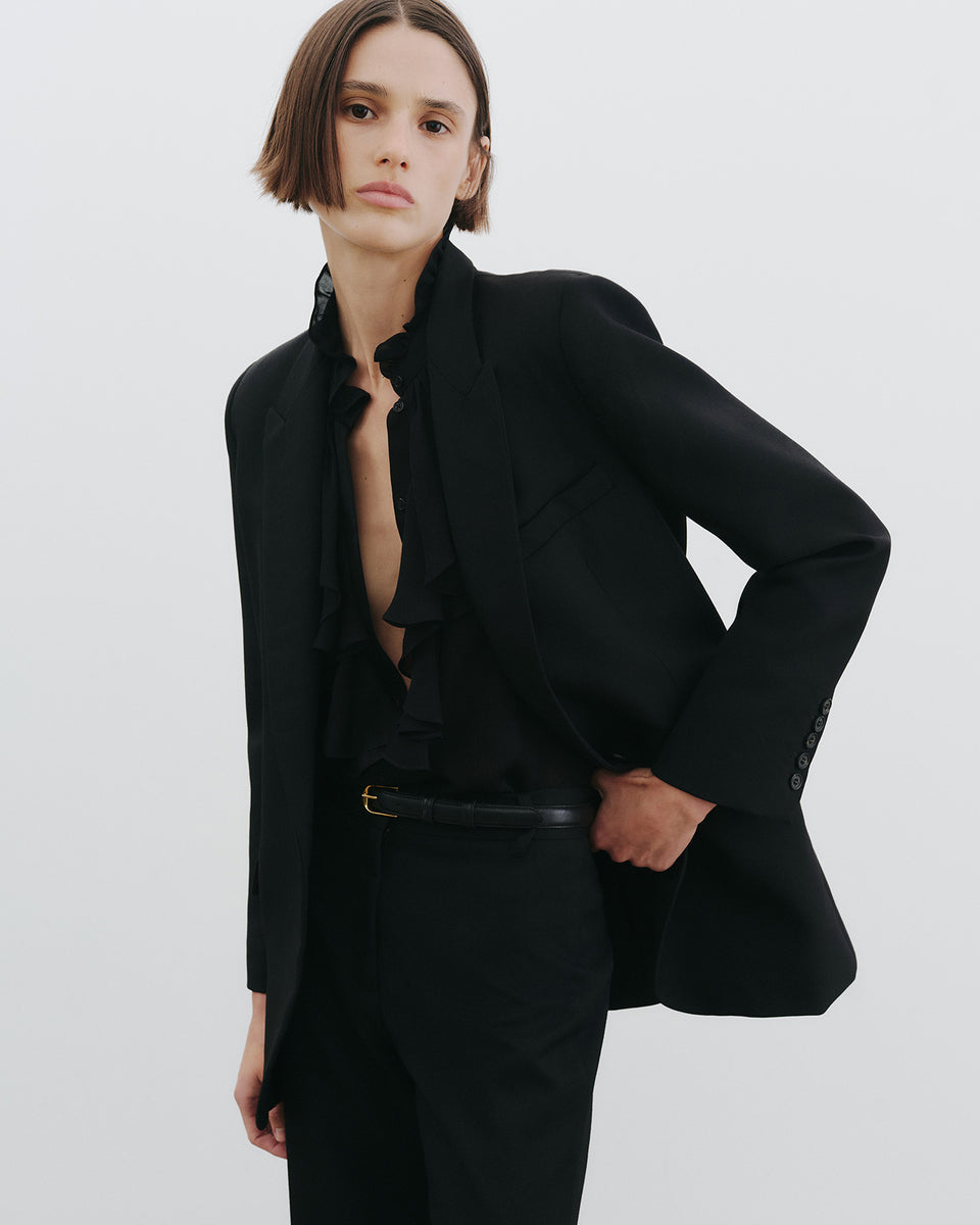 LILY SILK BLOUSE IN BLACK