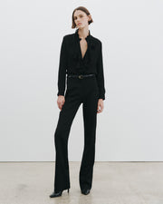 LILY SILK BLOUSE IN BLACK