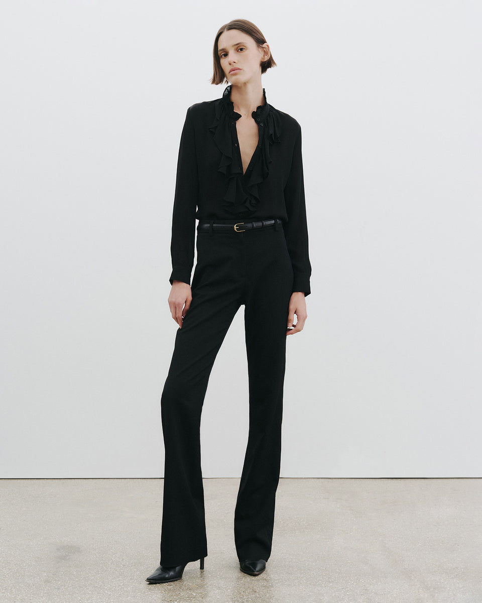 LILY SILK BLOUSE IN BLACK