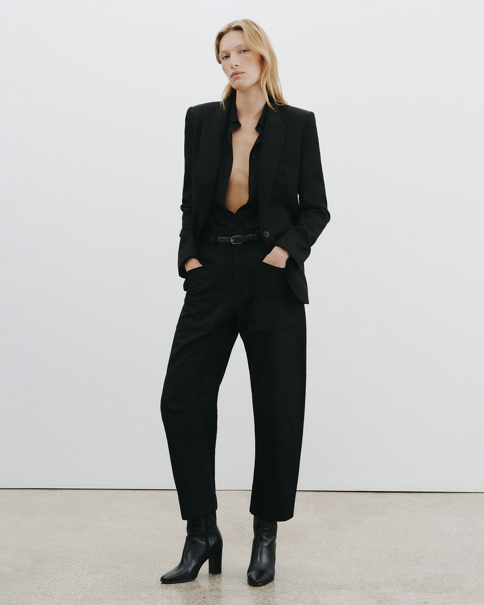 SHON WOOL PANT IN BLACK