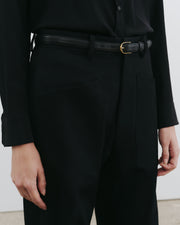 SHON WOOL PANT IN BLACK