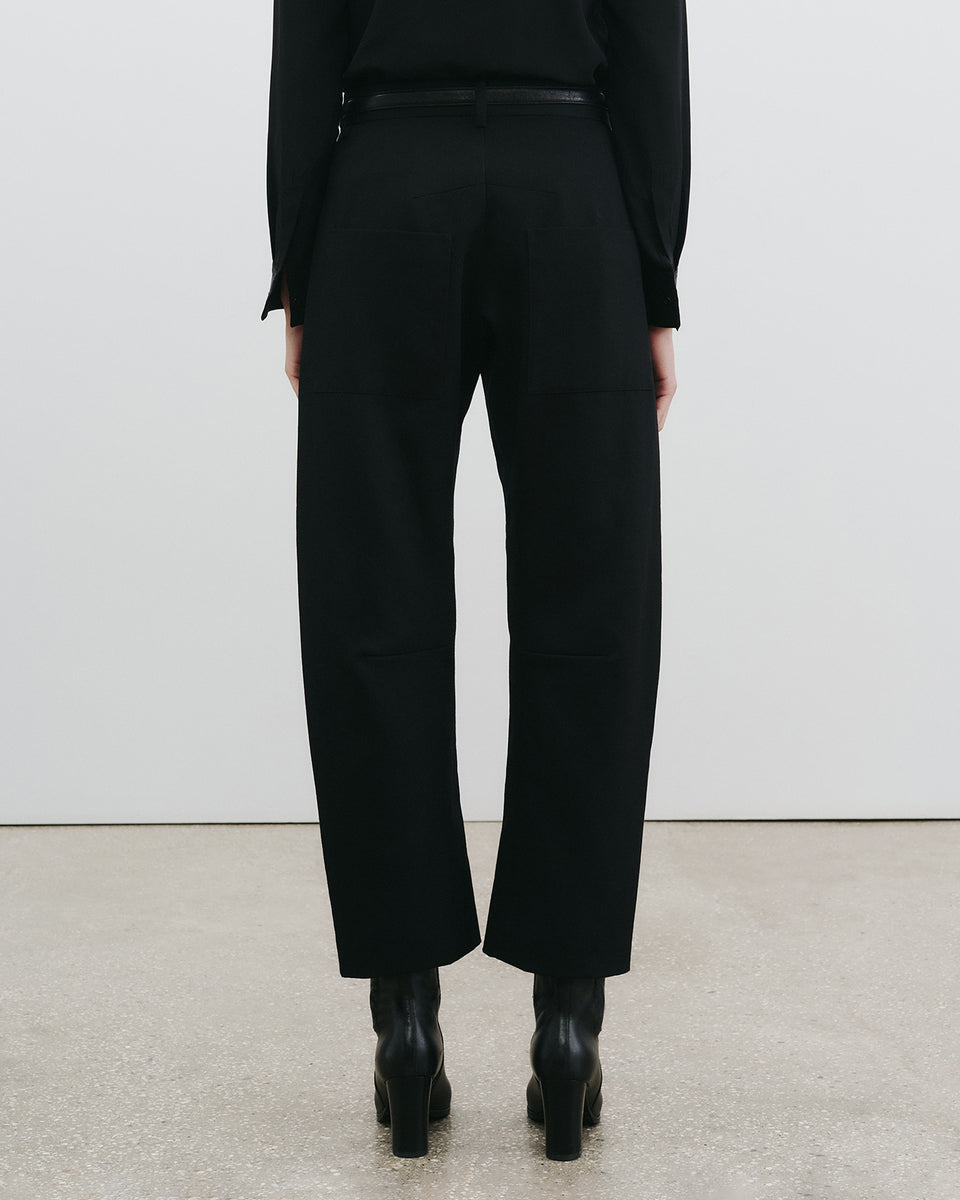 SHON WOOL PANT IN BLACK
