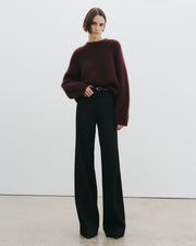 TOMASO CASHMERE SWEATER IN BURGUNDY
