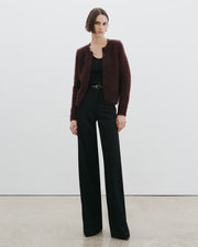 SASKIA CASHMERE CARDIGAN IN BURGUNDY