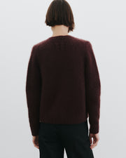 SASKIA CASHMERE CARDIGAN IN BURGUNDY