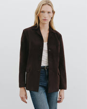 TRISTAN SUEDE JACKET IN ESPRESSO