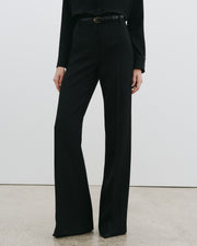 RIVERS WOOL PANT IN BLACK PINSTRIPE