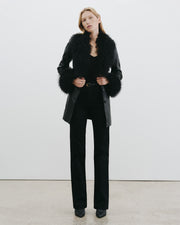 SEFA LEATHER JACKET IN BLACK