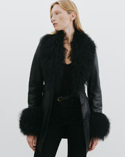 SEFA LEATHER JACKET IN BLACK