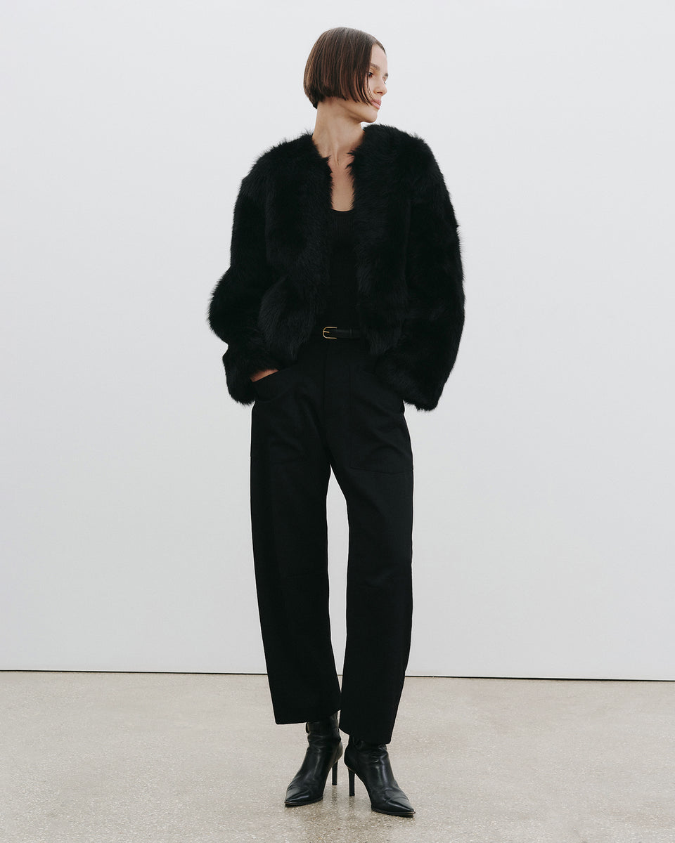 ELAN SHEARLING JACKET IN BLACK