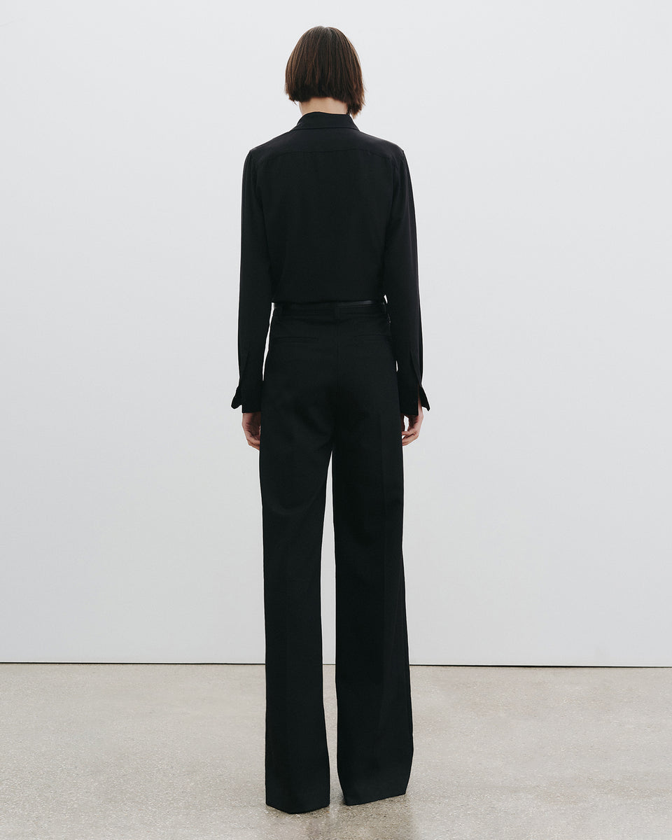 RIVERS WOOL PANT IN BLACK